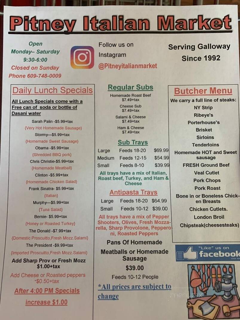 Pitney Italian Market - Galloway, NJ menu_pic