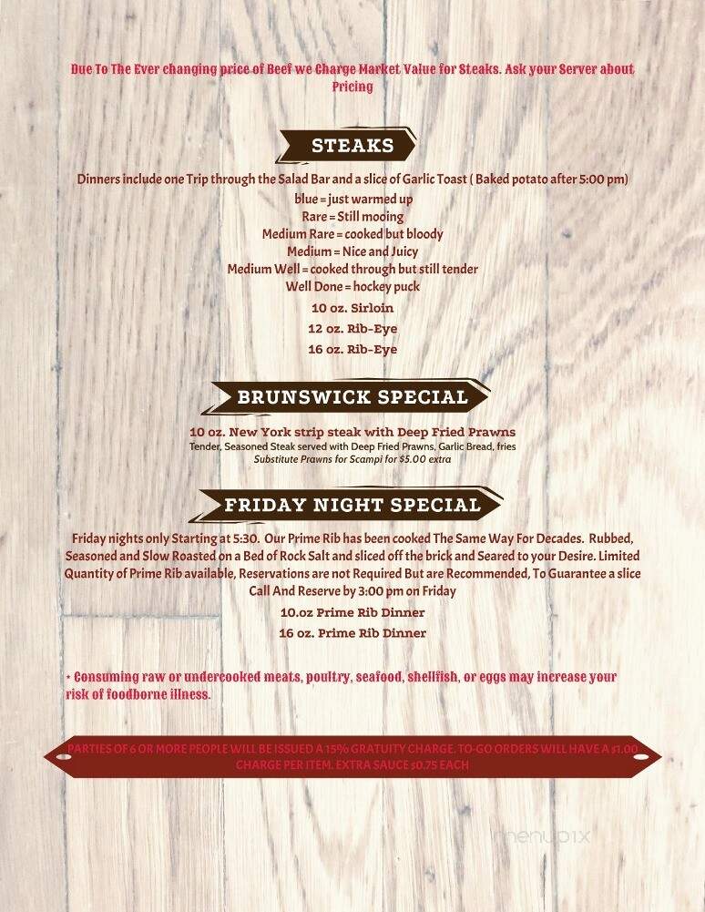 Brunswick Bar & Grill - Othello, WA menu_pic