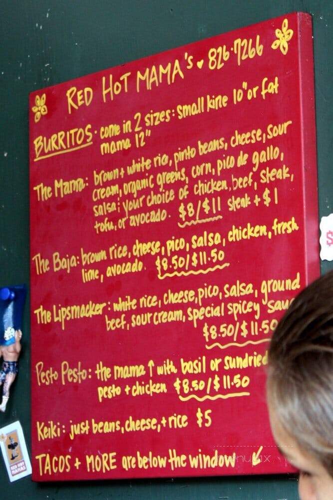 Red Hot Mama's - Hanalei, HI menu_pic