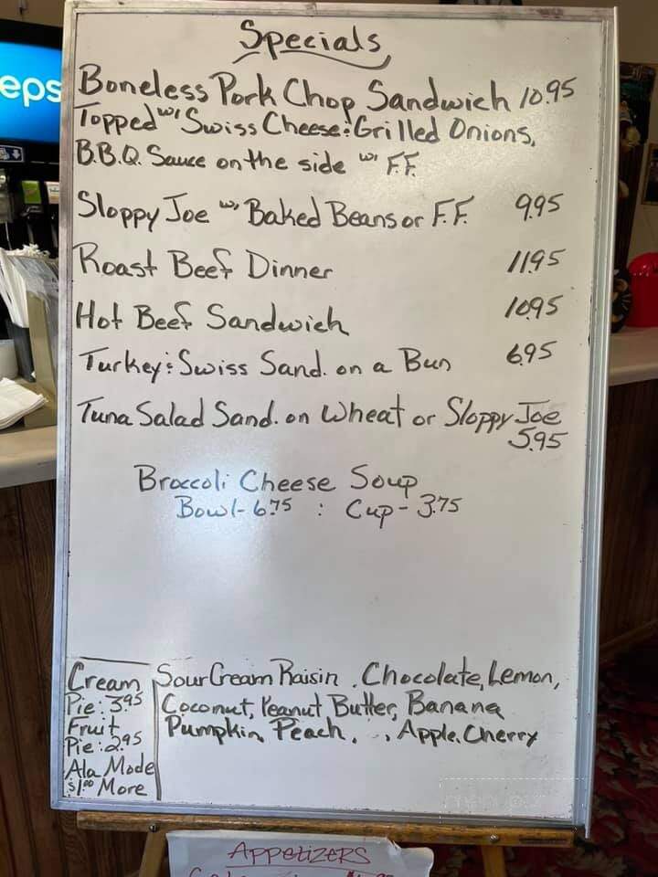 Coach Light Inn - Valentine, NE menu_pic