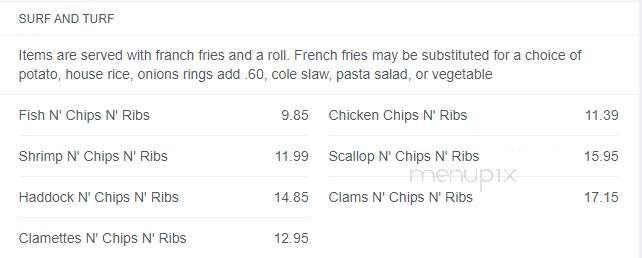 Clam King - Manchester, NH menu_pic