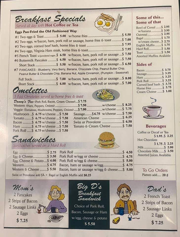 Danny's Place - Ocean, NJ menu_pic