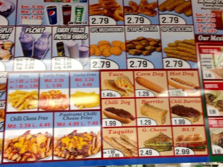Sno-White Drive In - Tulare, CA menu_pic