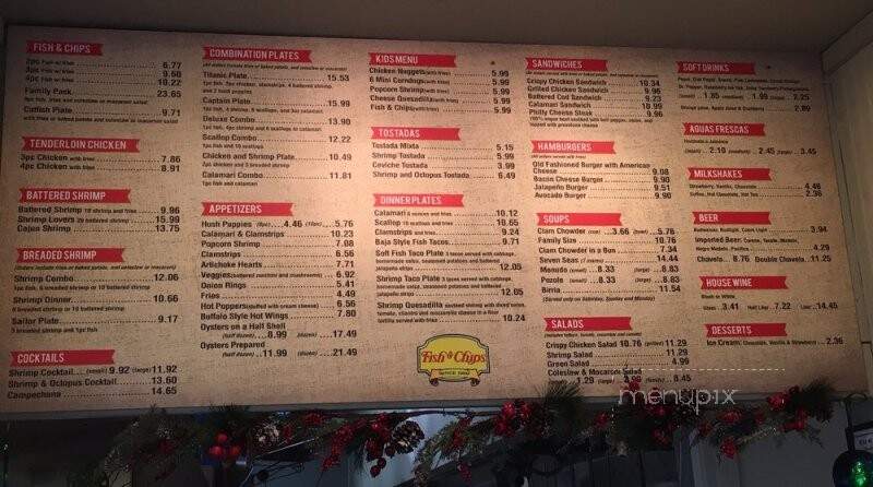 Fish & Chips North Main - Salinas, CA menu_pic