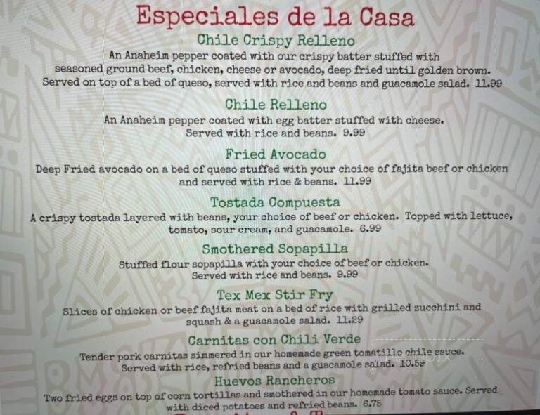 Litos Mexican Restaurant - Bartlesville, OK menu_pic