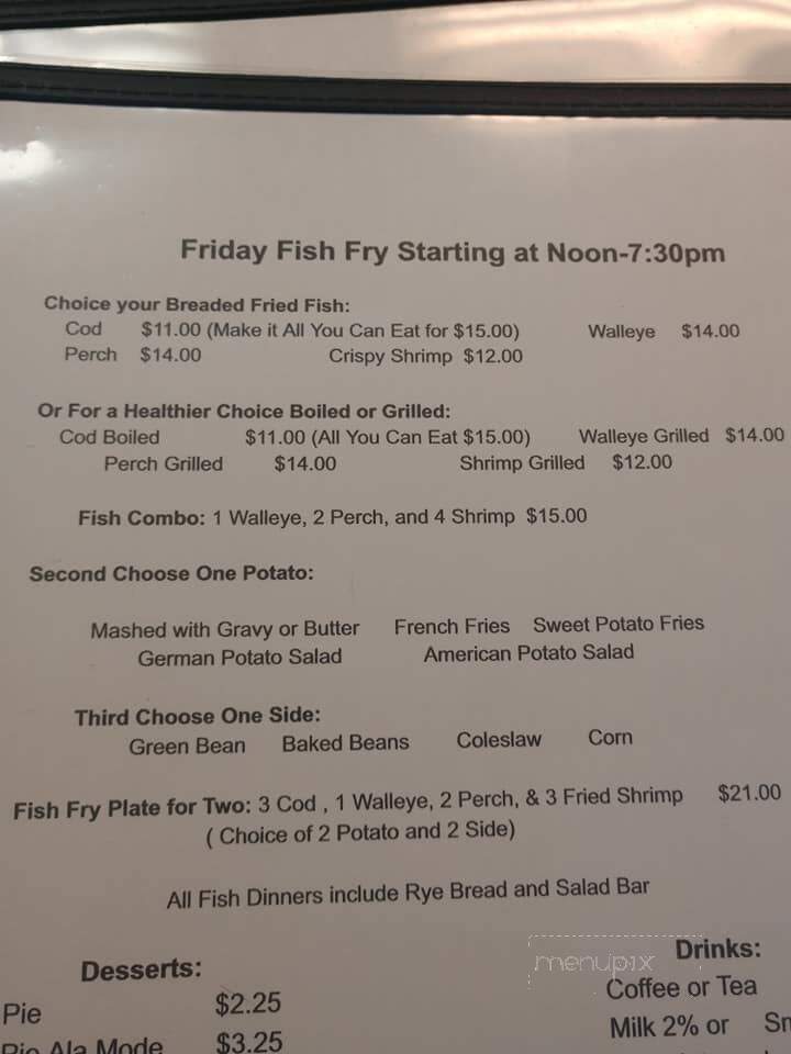 Winters Family - Pembine, WI menu_pic