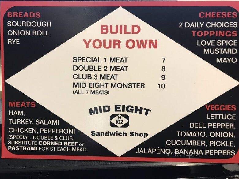 Mid Eight Sandwich Shop - Livonia, MI menu_pic