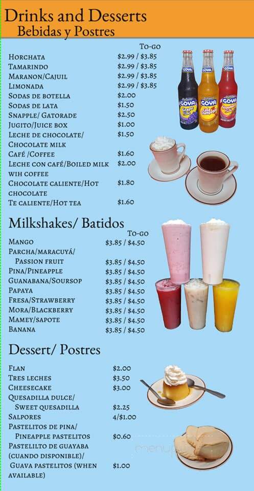 Francisco's Salvadoreno - Bethlehem, PA menu_pic