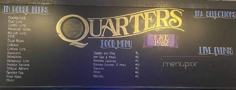 Quarters - Saratoga Springs, NY menu_pic