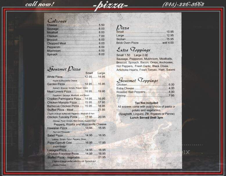 Greenhaven Restaurant - Poughquag, NY menu_pic