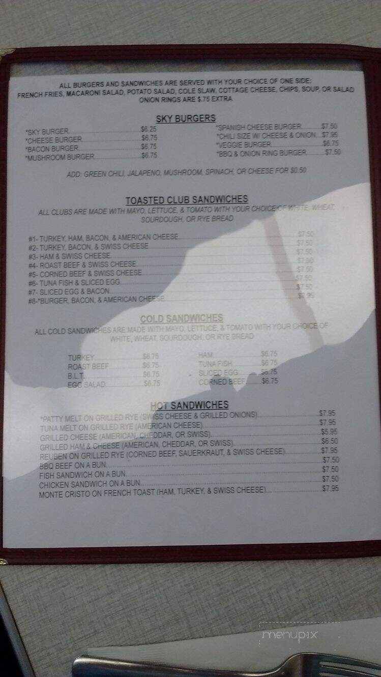 Susie's Skyway Restaurant - Prescott, AZ menu_pic