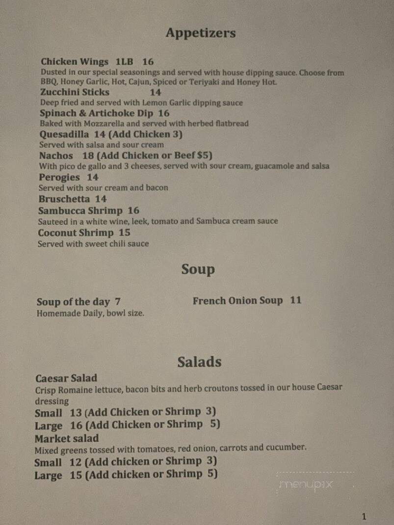 The Riverside Pub - Ottawa, ON menu_pic