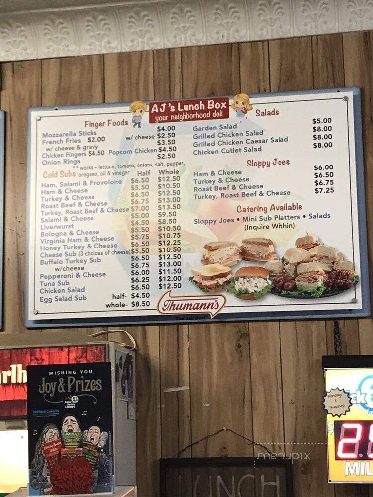 A J's Lunch Box - West Caldwell, NJ menu_pic