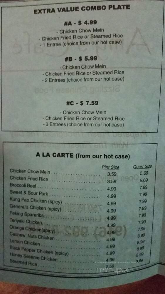 Amy's Cafe - Rio Linda, CA menu_pic