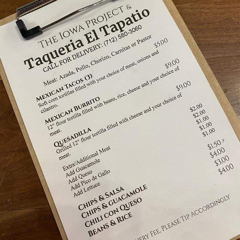 The Iowa Project Brewing Company - Spencer, IA menu_pic