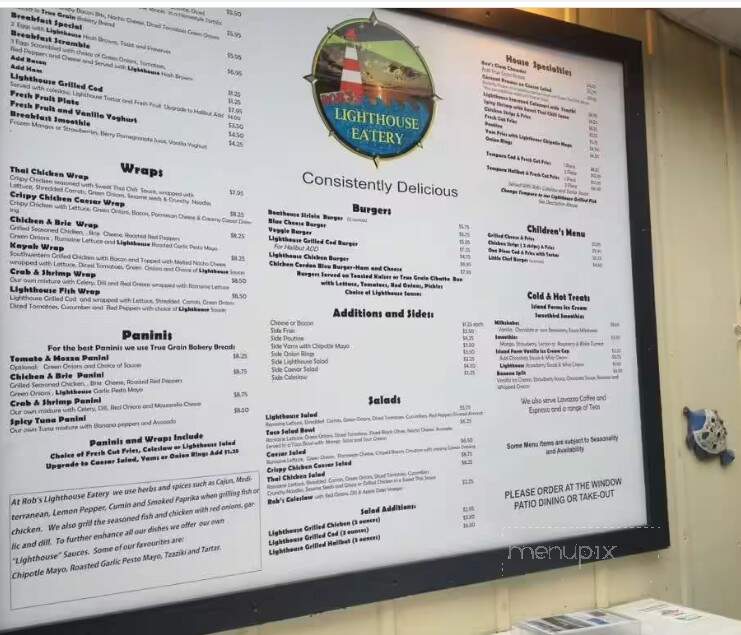 Rob's Lighthouse Eatery - Cowichan Valley, BC menu_pic