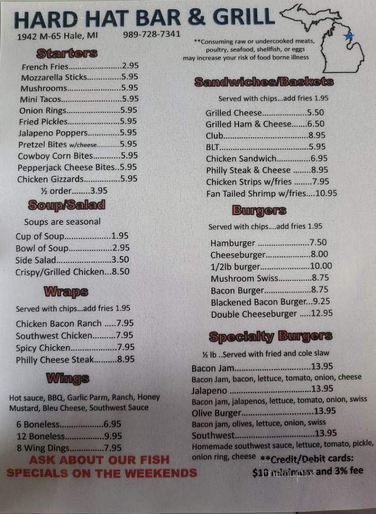 Pickles Hard Hat Bar - Hale, MI menu_pic