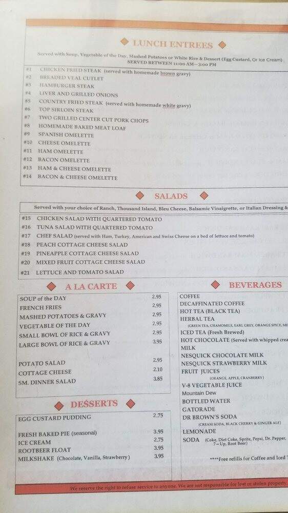 Heart's Coffee Shop - Van Nuys, CA menu_pic