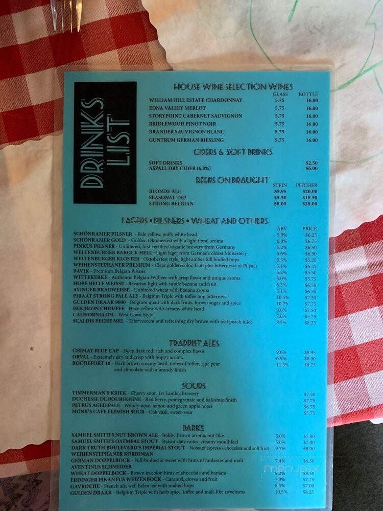 Dutch Garden Restaurant - Santa Barbara, CA menu_pic