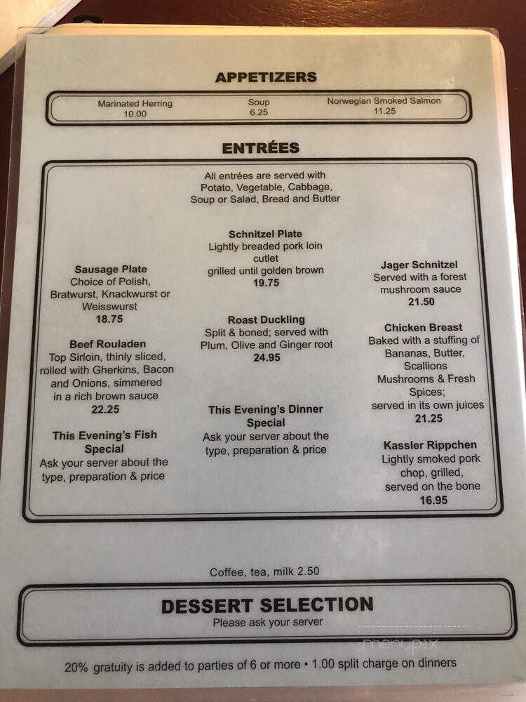Dutch Garden Restaurant - Santa Barbara, CA menu_pic