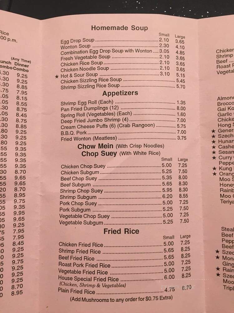 China Chef Express - Shelby Township, MI menu_pic