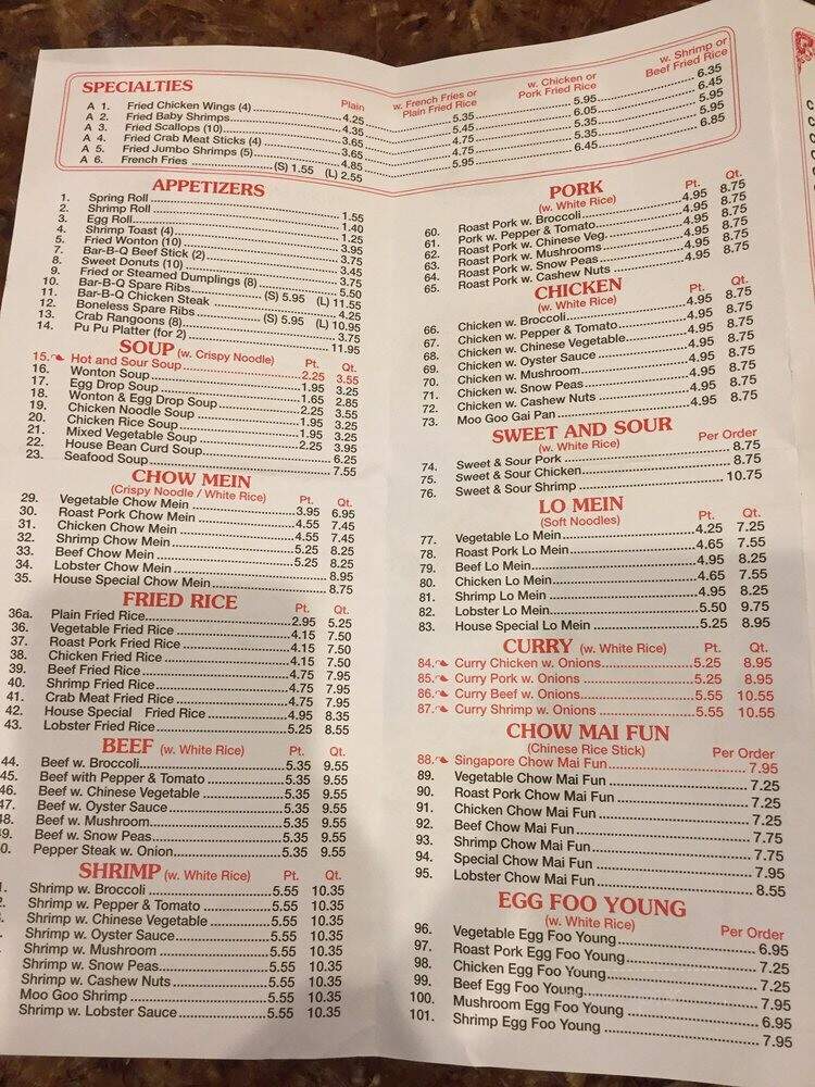 Ming Moon - Lumberton, NC menu_pic