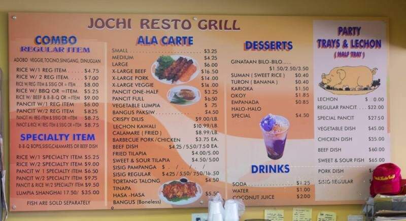 Jochi's - Chula Vista, CA menu_pic