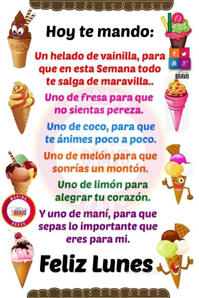 La Michoacana Ice Cream - Yakima, WA menu_pic