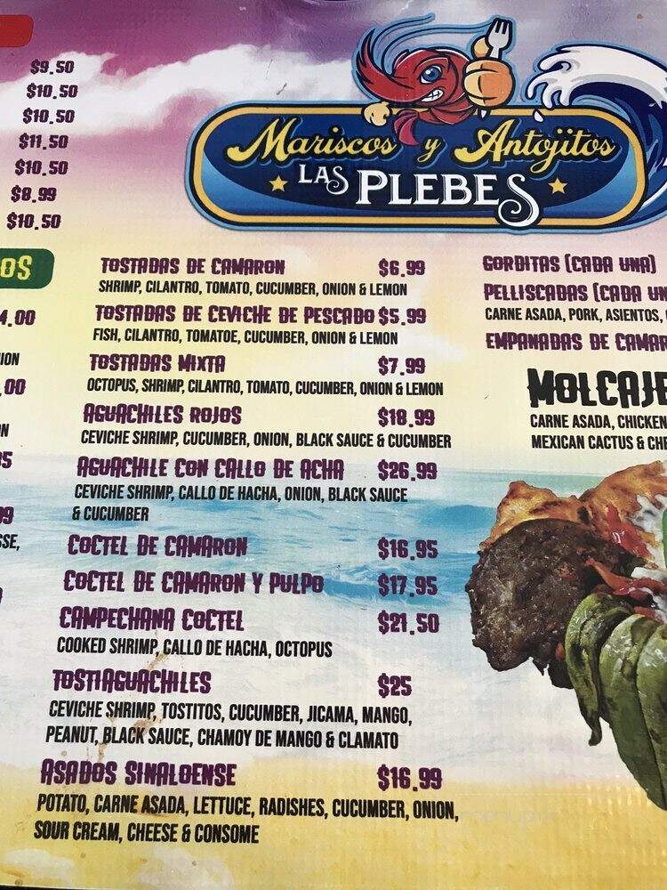 Mariscos y Antojitos Las Plebes - Antioch, CA menu_pic