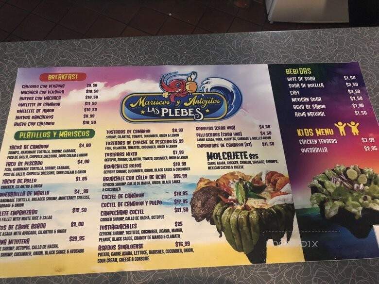 Mariscos y Antojitos Las Plebes - Antioch, CA menu_pic