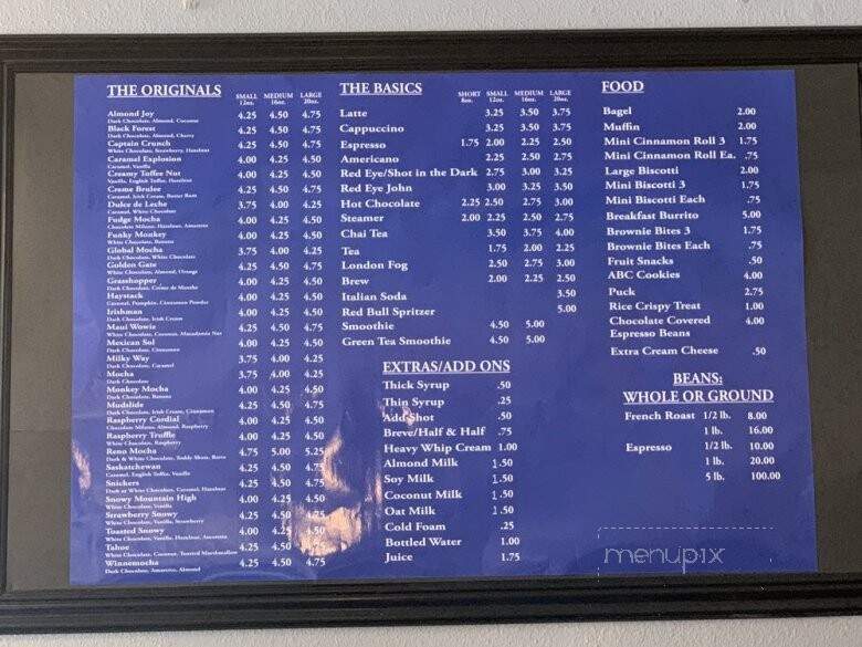 Battle Born Coffee Shop - Winnemucca, NV menu_pic