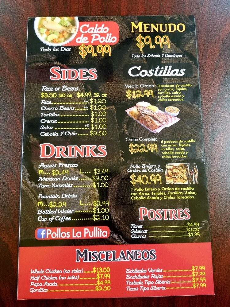 Chicken Pullita - Irving, TX menu_pic