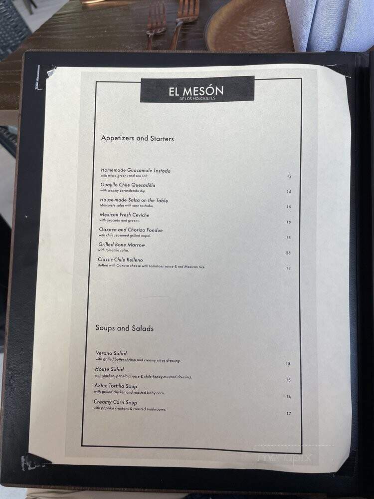 El Meson De Los Molcajetes - Santa Rosa, CA menu_pic