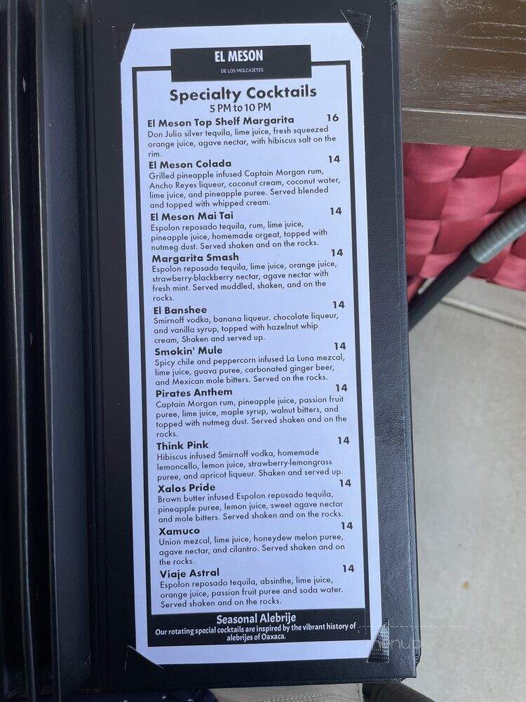 El Meson De Los Molcajetes - Santa Rosa, CA menu_pic