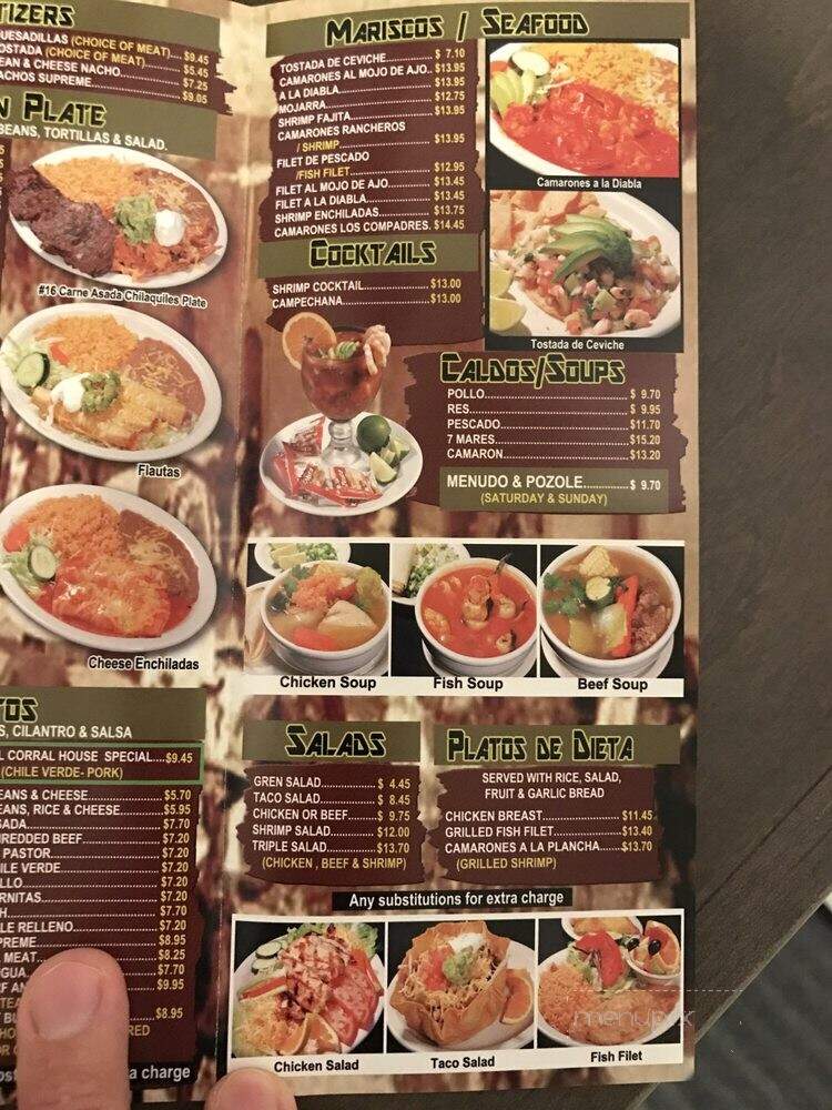 El Corral Mexican Grill - Riverside, CA menu_pic