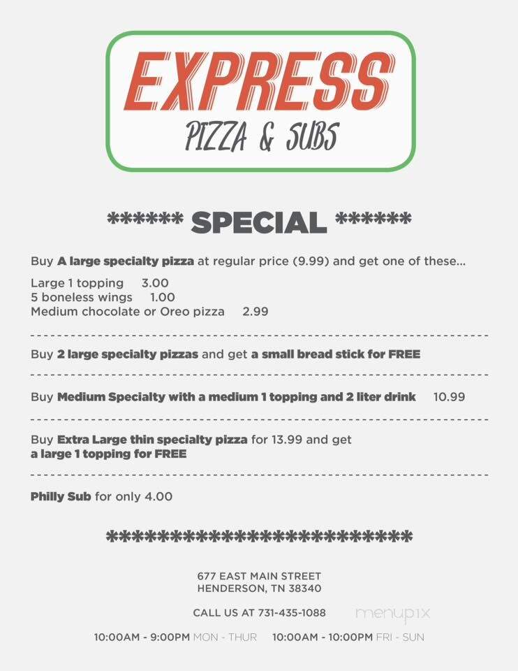 Express Pizza - Henderson, TN