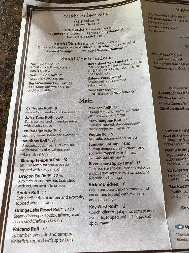 River Island Grilling Company - Kissimmee, FL menu_pic