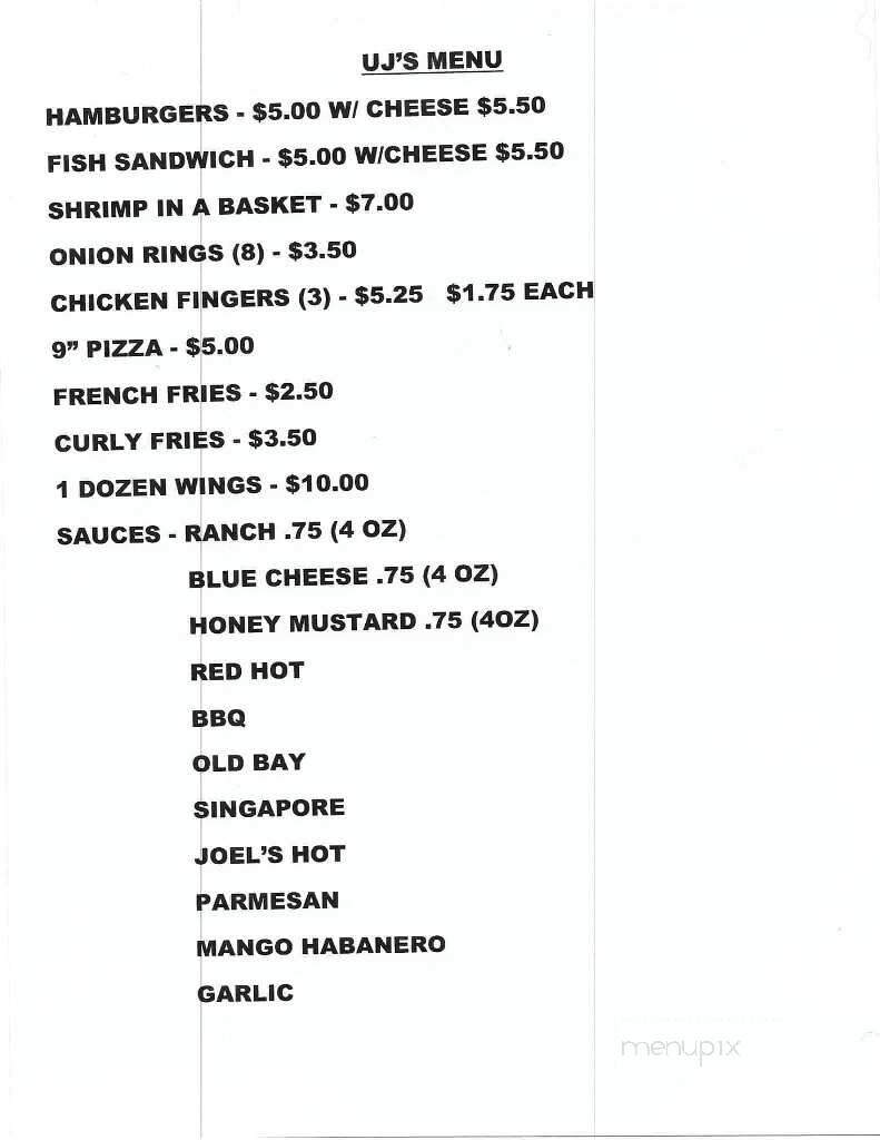 UNCLE Jim's Tavern - Williamstown, PA menu_pic