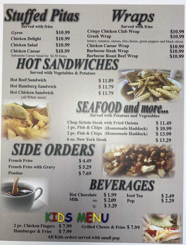 Cozy Corners Restaurant - Wallaceburg, ON menu_pic