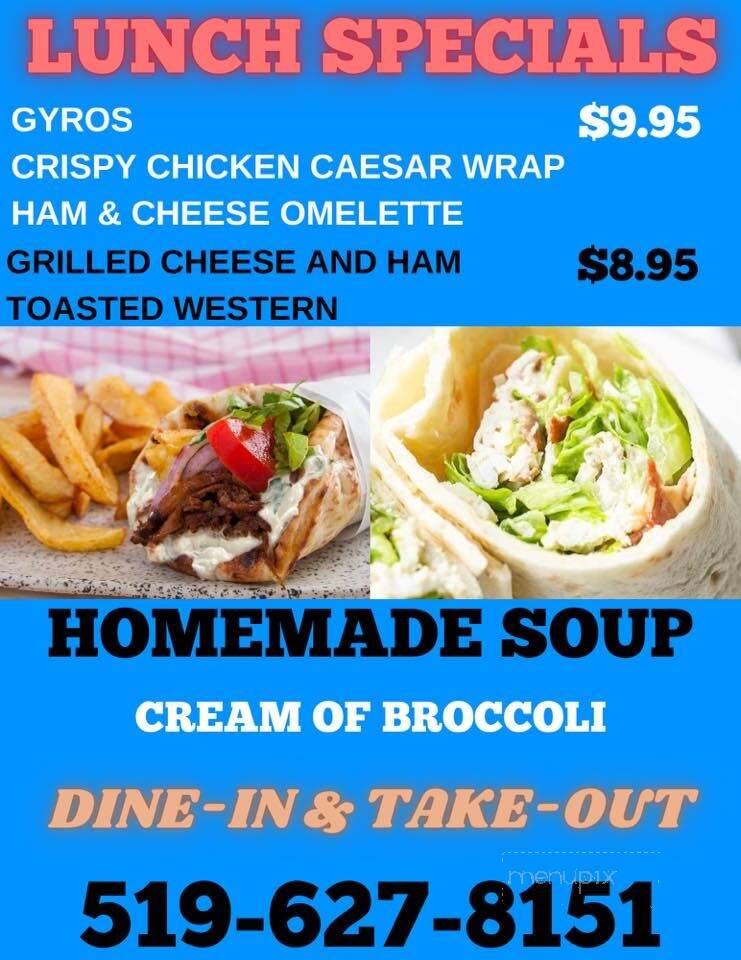 Cozy Corners Restaurant - Wallaceburg, ON menu_pic