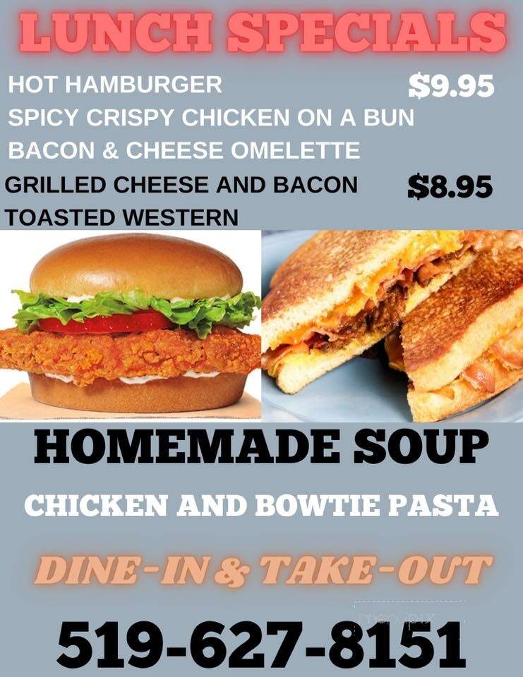 Cozy Corners Restaurant - Wallaceburg, ON menu_pic
