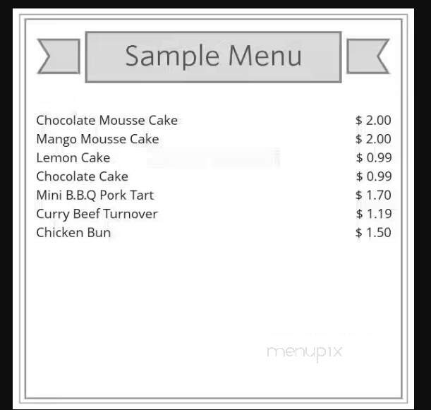 Wing Wah Bakery - Vancouver, BC menu_pic
