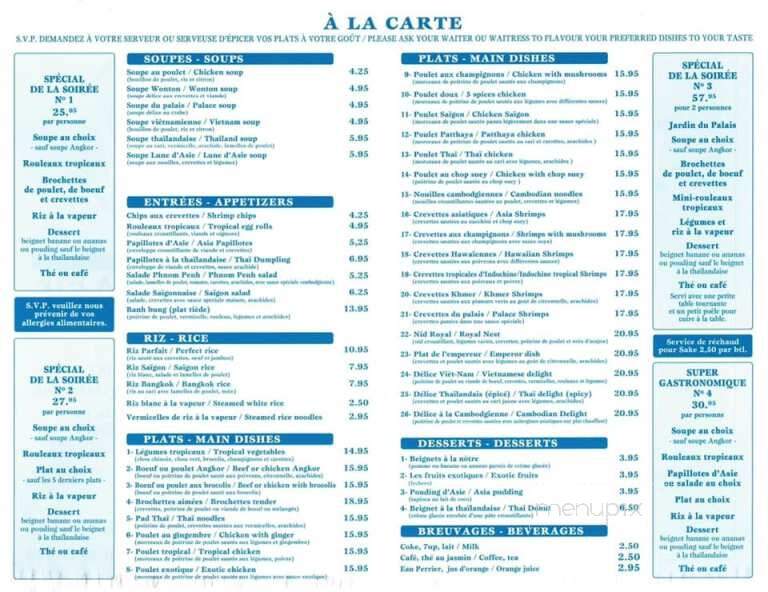 Restaurant La Lune D'Asie - Granby, QC menu_pic