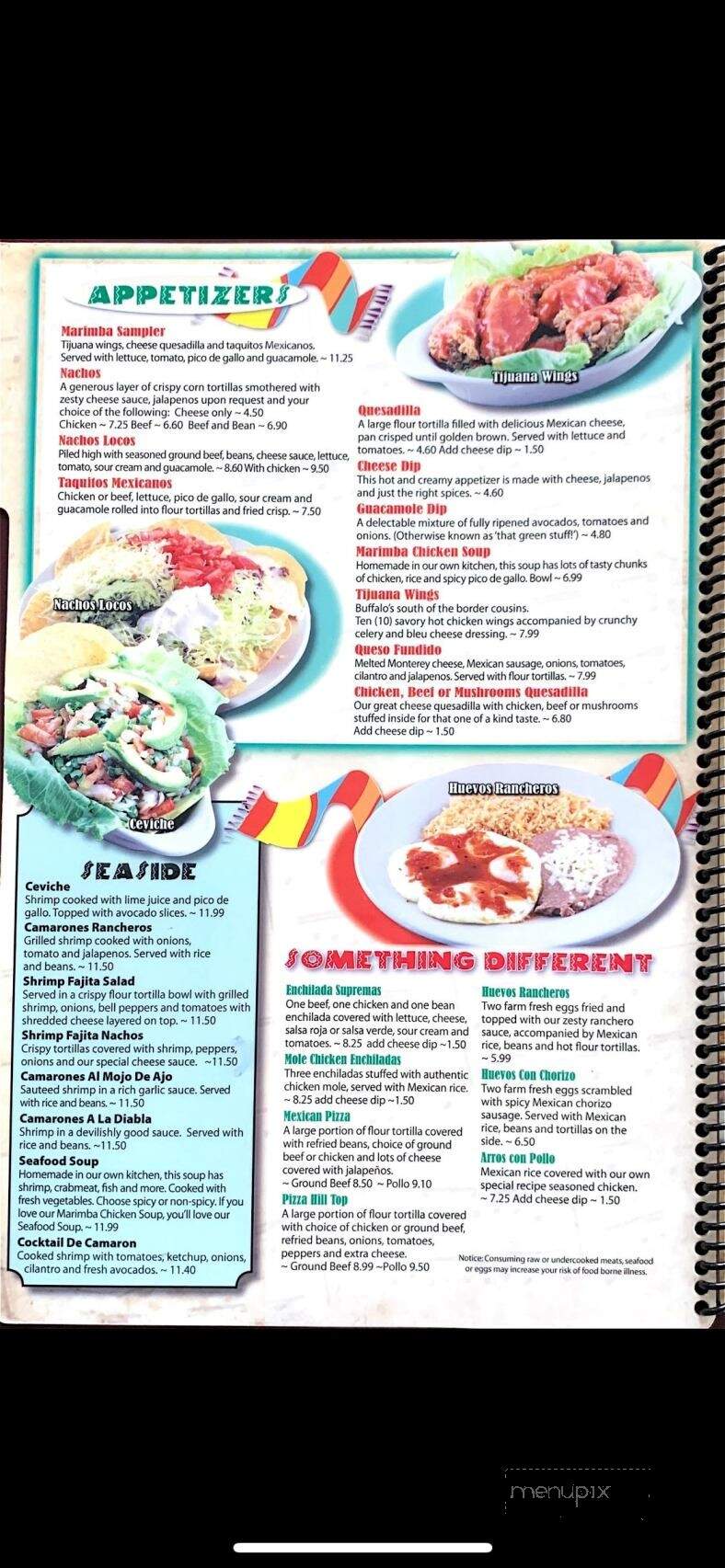 Marimba Mexican Restaurant - Shelbyville, KY menu_pic