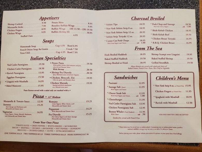 Mt Auburn Grill - Watertown, MA menu_pic