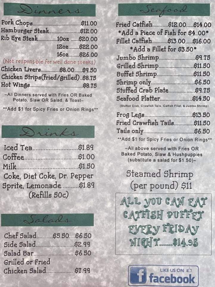 Nancy's Place - Calhoun City, MS menu_pic