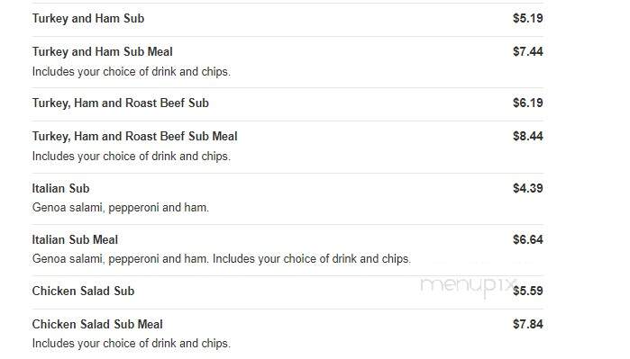 Subs Etc - Byhalia, MS menu_pic