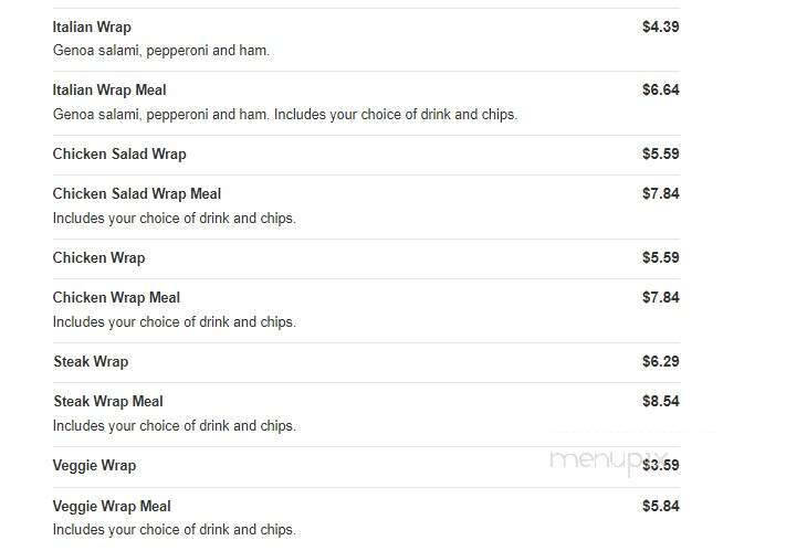 Subs Etc - Byhalia, MS menu_pic