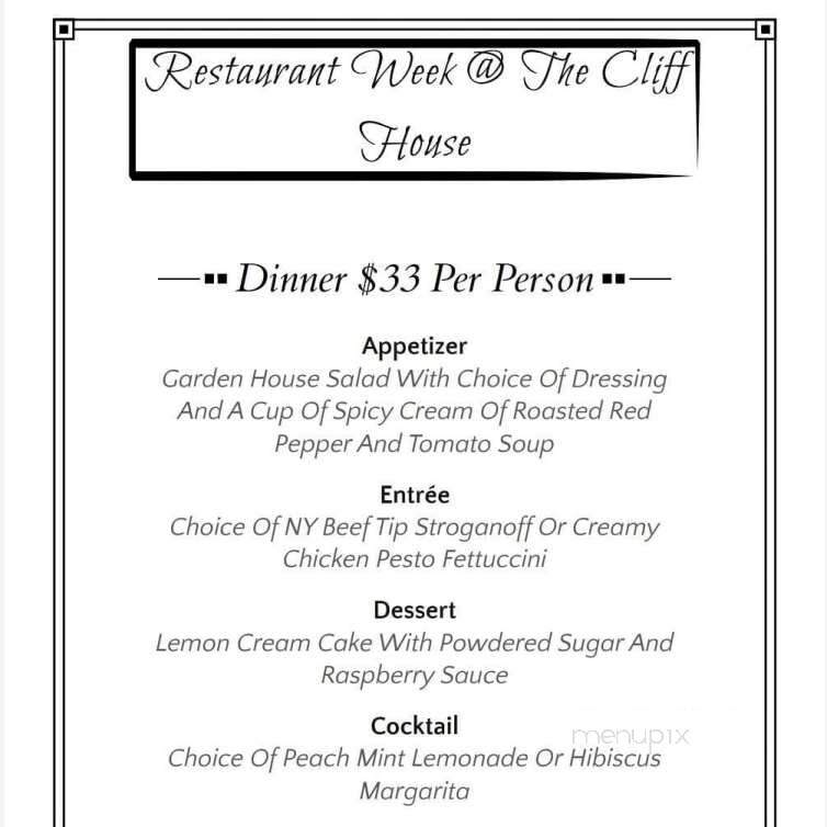Cliff House-Fort Bragg - Fort Bragg, CA menu_pic