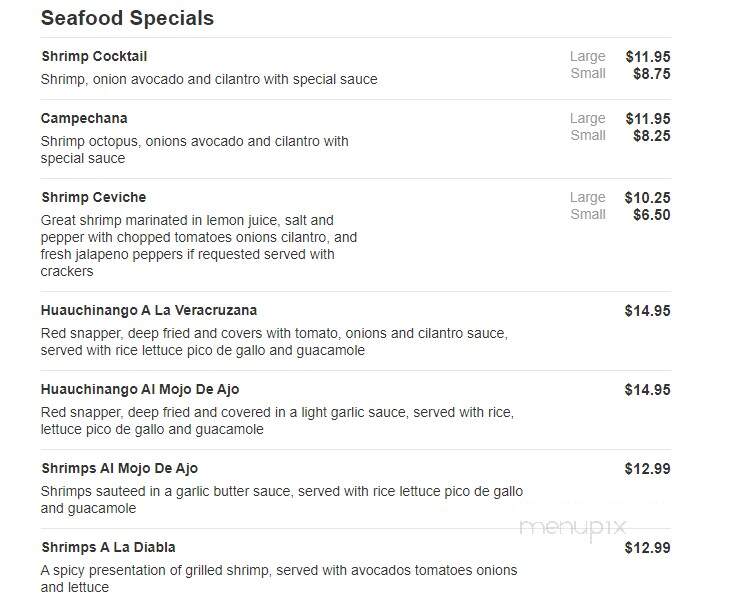El Mariachi Mexican Restaurant - Anderson, CA menu_pic
